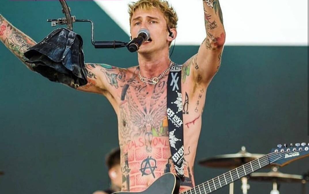 MACHINE GUN KELLY- HAND PAINTED XX GUITAR STRAP